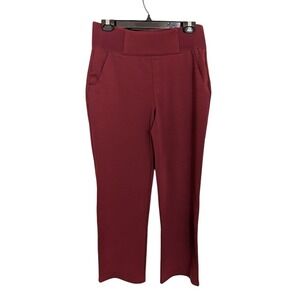 DG2 by Diane Gilman Pants Burgundy Knit Stretch Pull‎ On Women's Size Medium